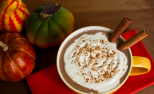 pumpkin spice latte. i even saw a recipe recently that used pumpkin puree! 